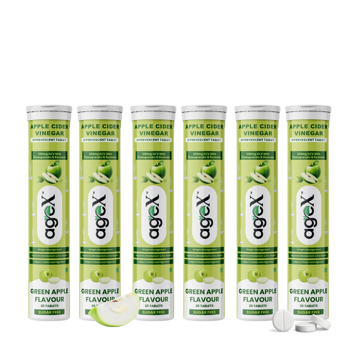 Apple Cider Vinegar Effervescent Tablets – Green Apple Flavor