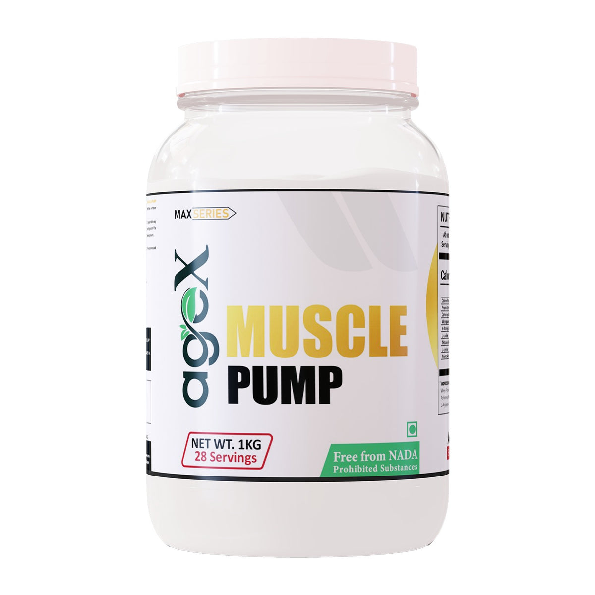 Muscle Pump high-performance protein powder with creatine, N-acetyl L-glutamine, and amino acids for muscle growth and recovery