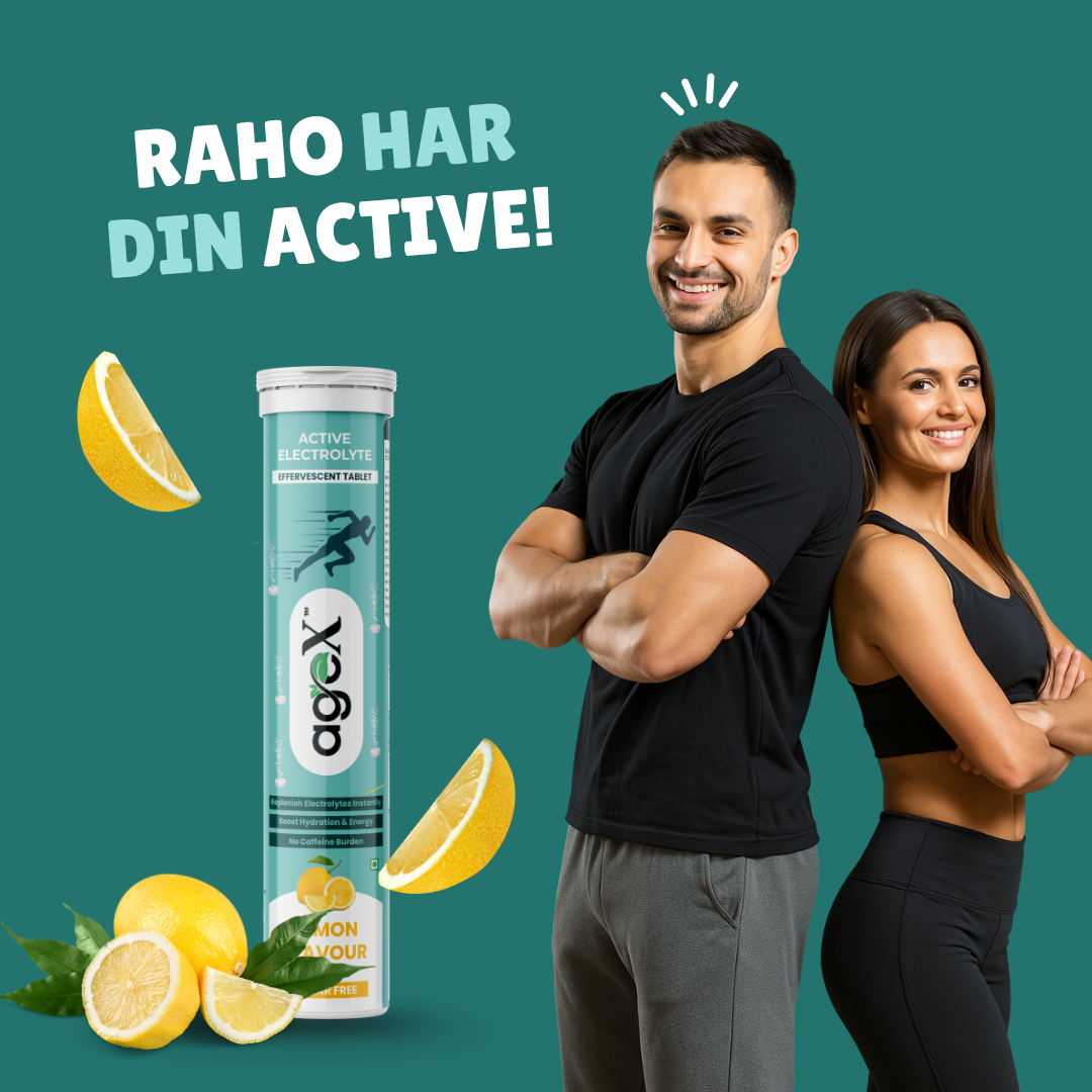 Active Electrolyte Effervescent Tablets – Sugar-Free Lemon Flavor