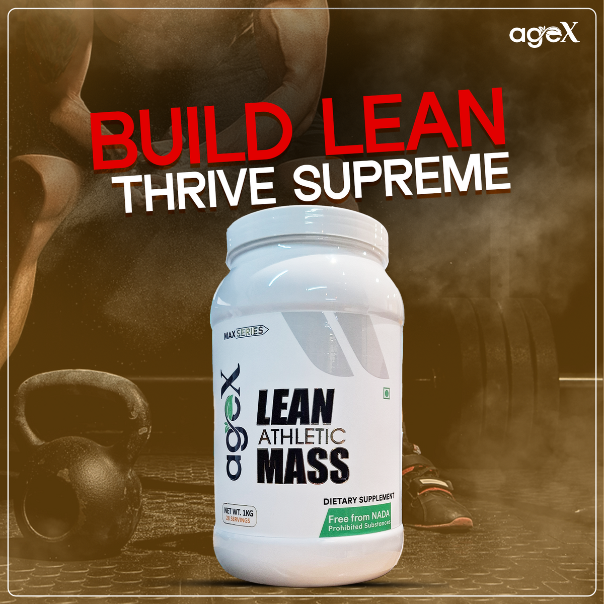 Lean Athletic Mass Gainer Protein Powder for Lean Muscle Growth, Stamina Boost, and Fast Muscle Recovery. 