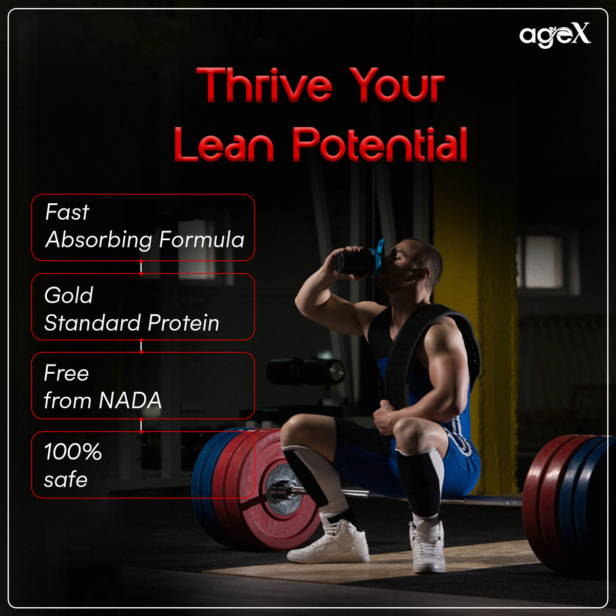 Lean Athletic Mass Gainer Protein Powder for Lean Muscle Growth, Stamina Boost, and Fast Muscle Recovery. 