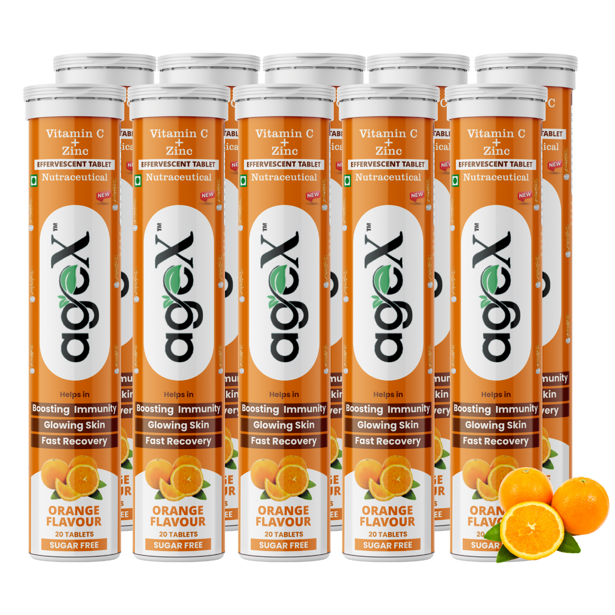 Vitamin C + Zinc Effervescent Tablets Bottle with 1000mg Amla Extract
