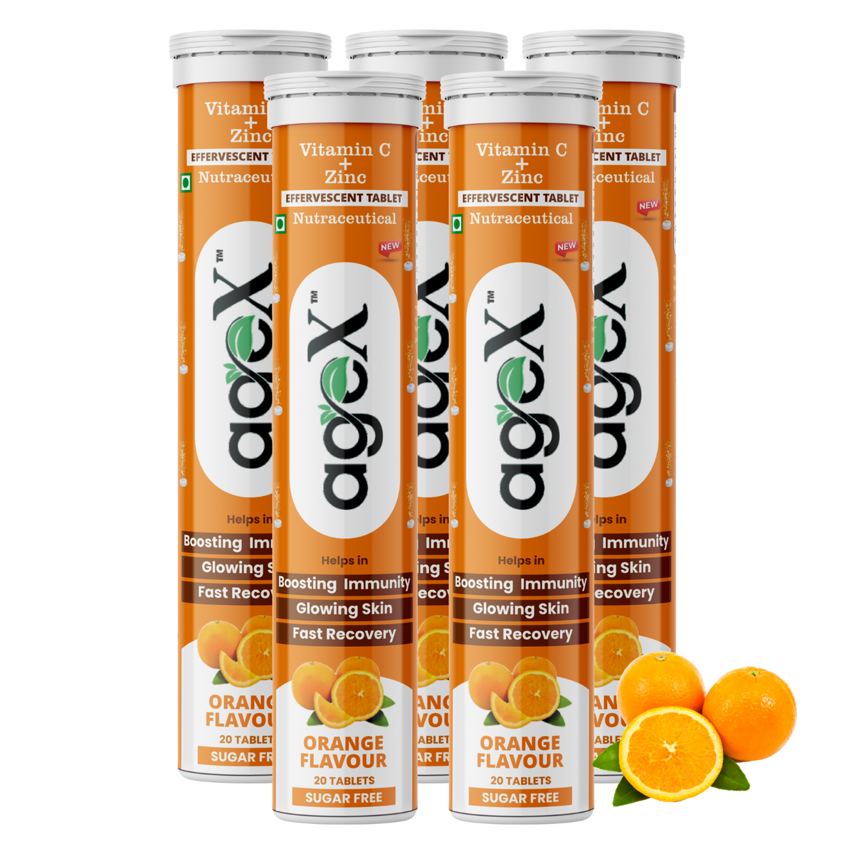 Vitamin C + Zinc Effervescent Tablets Bottle with 1000mg Amla Extract